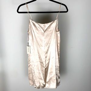 NWT babton Beck mini slip dress in DENUDE colour